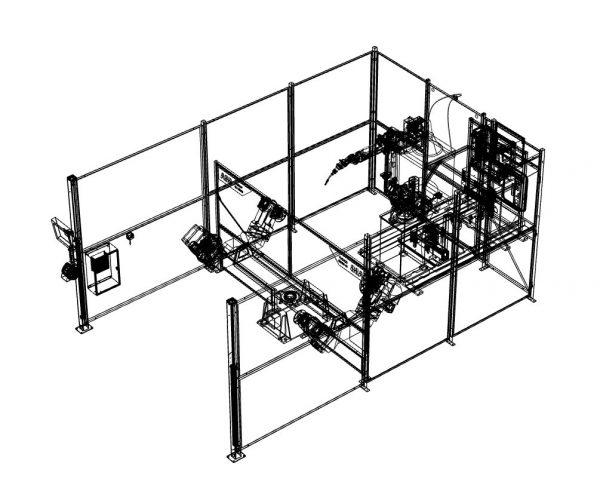 Indexing Headstock Tailstock Robot wireframe