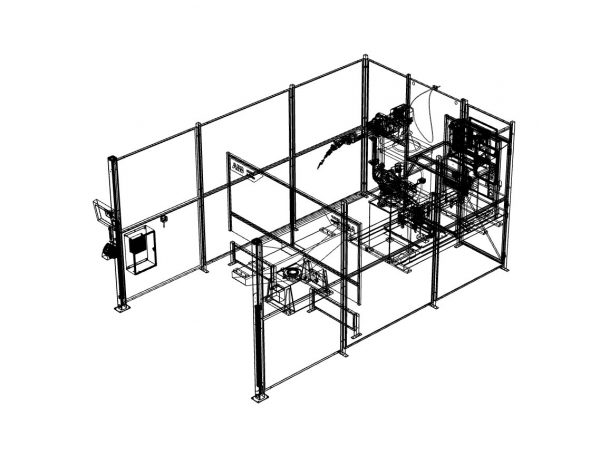 Indexing Table Robot Wireframe