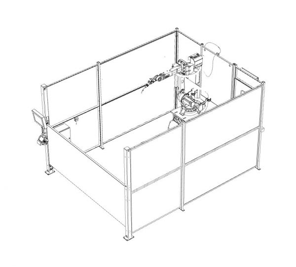 SkyHook Robot Line Drawing